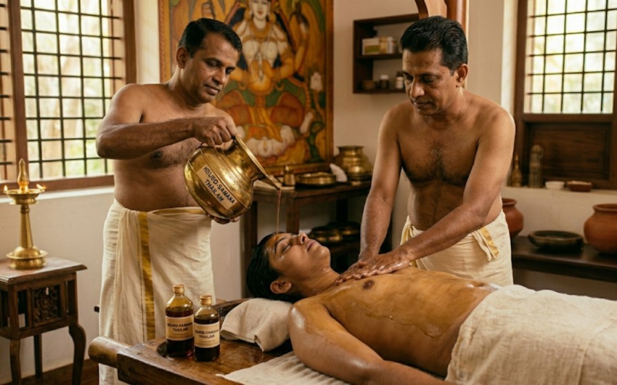 Abhyanga with Specific Neuro-Medicated Oils