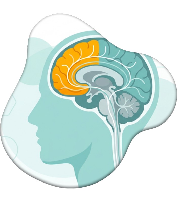 Illustration showing brain affected by stroke — Pakshaghata concept in Ayurveda