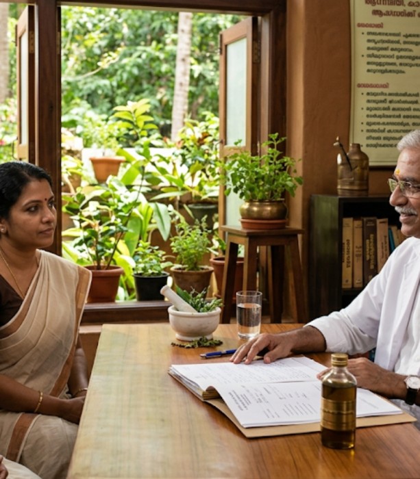 Initial consultation with experienced Ayurvedic physician at Nivera Ayur Care Kochi (1)