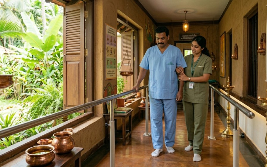 Post-surgical neurological rehabilitation with Ayurveda support at Nivera Ayur Care Kochi