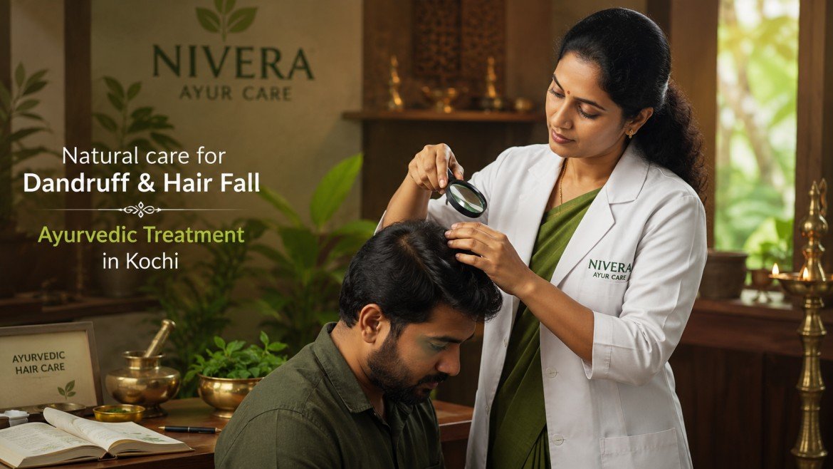 Ayurvedic treatment for dandruff and hair fall in Kochi at Nivera Ayur Care