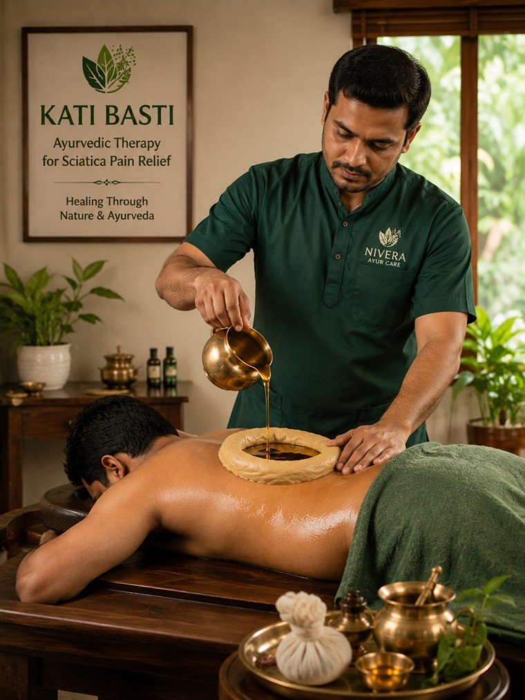 Kati Basti Ayurvedic therapy for sciatica pain relief