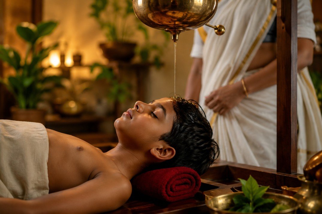 morning-routine-adhd-child-shiroabhyanga